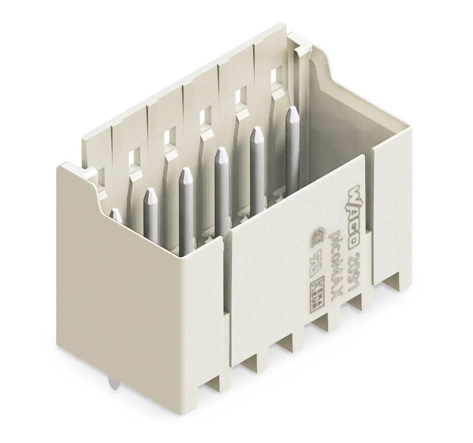 2091-1408/200-000 WAGO Conector macho THR; Pin soldable 1 mm; recta; Paso 3,5 mm; 8 polos; gris claro