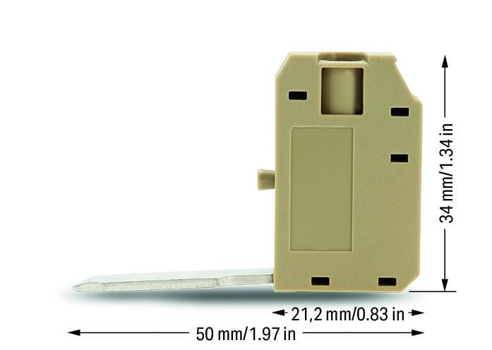 883-7030 WAGO Derivación del potencial; 10,00 mm²; beige