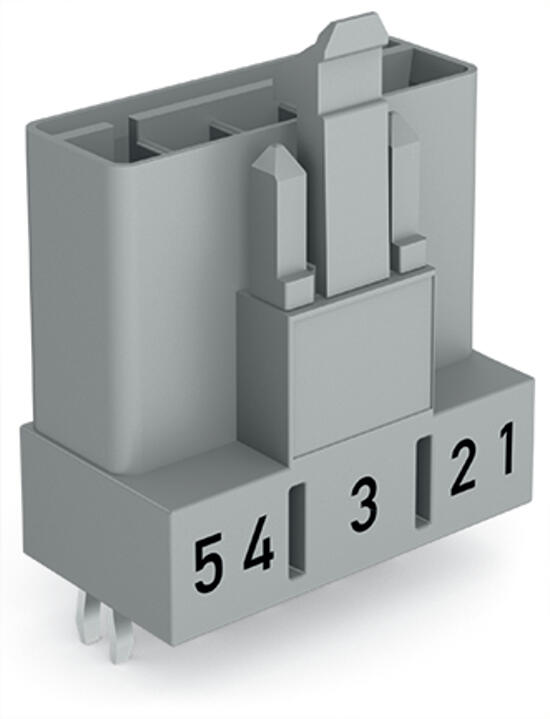 890-855 WAGO Conector para placas de circuito impreso; 5 polos; Gris