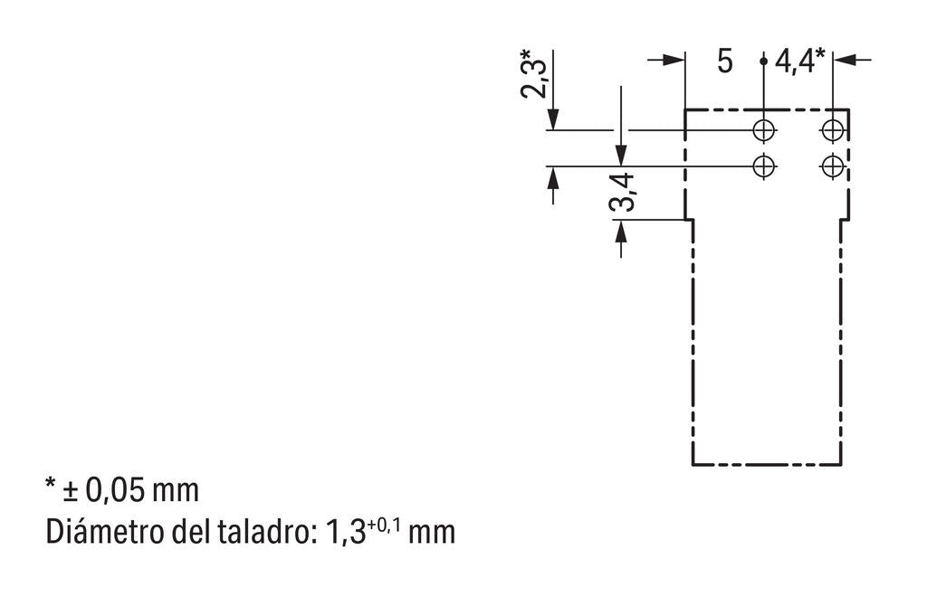 890-882/011-000 WAGO Conector hembra para circuitos impresos; 2 polos; Rosa