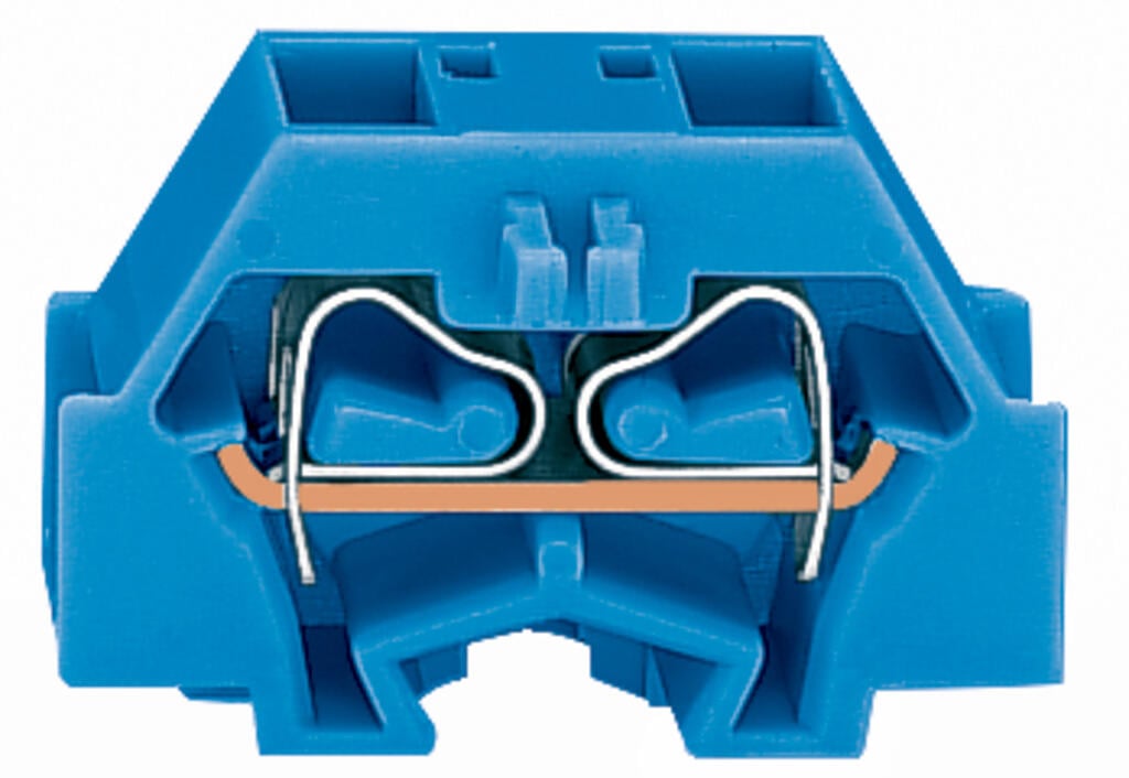 260-334 WAGO Borna para 4 conductores; 1 polo; Azul