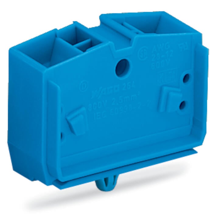 264-344 WAGO Borna para 4 conductores; 1 polo; Azul