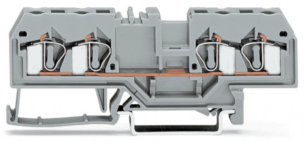281-652 WAGO Borna de paso para 4 conductores; Gris