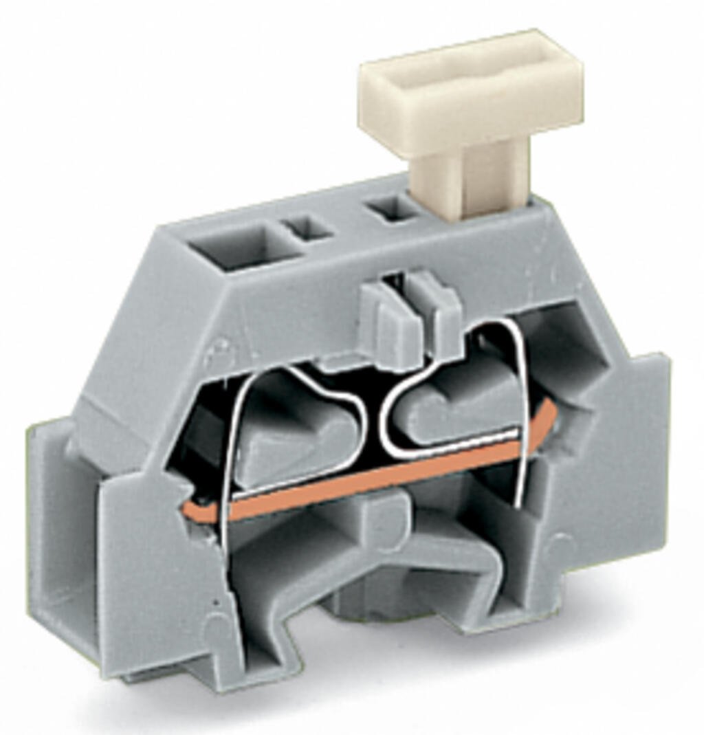 261-321/331-000 WAGO Borna final para 2 conductores para una máxima flexibilización del espacio; 1 polo; Gris