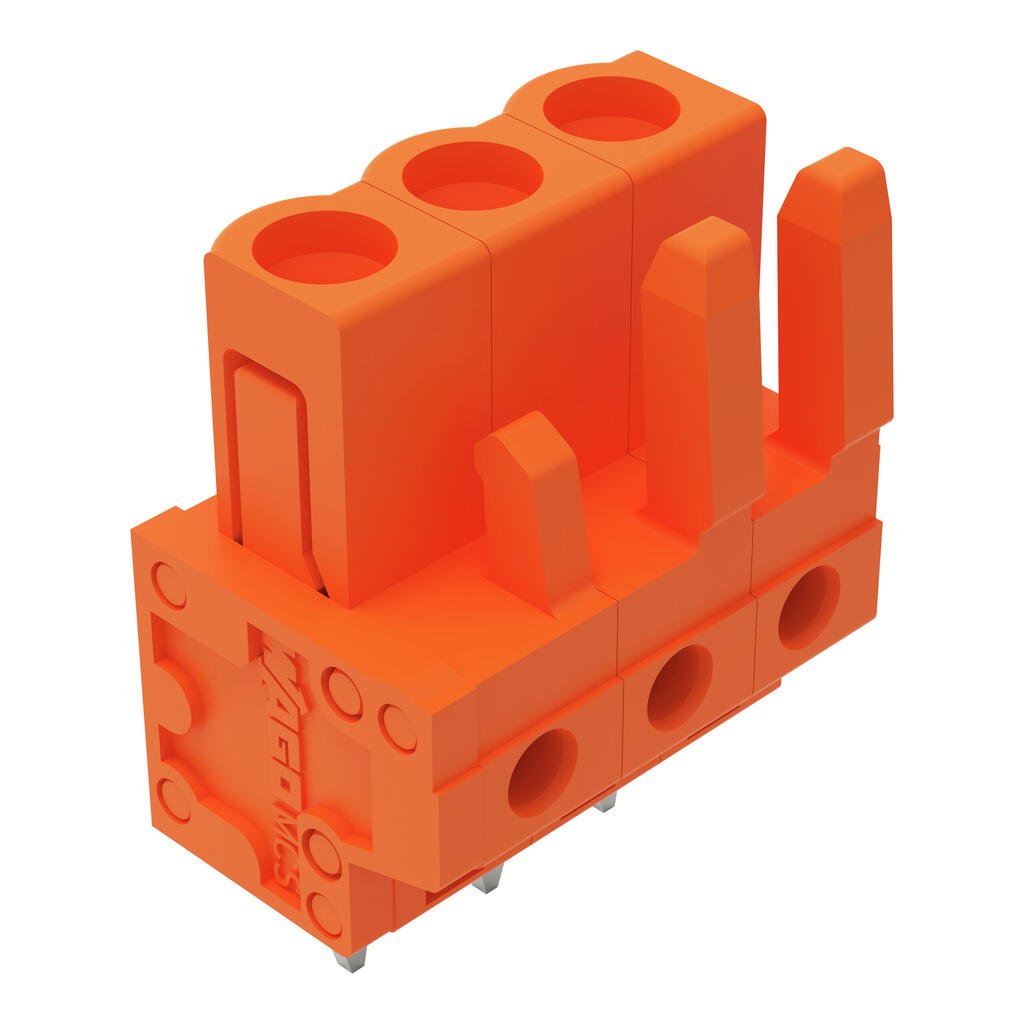 232-163 WAGO Conector hembra THT; 3 polos; Naranja
