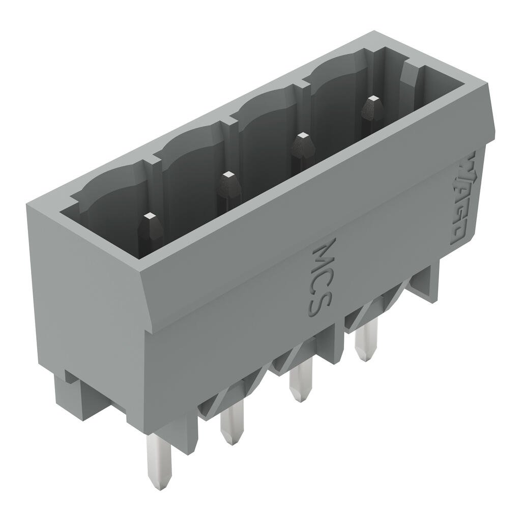 231-134/001-000 WAGO Conector macho THT; 4 polos; Gris