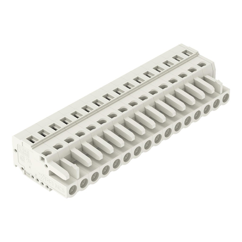 721-116/026-000 WAGO Conector hembra para 1 conductor; gris claro