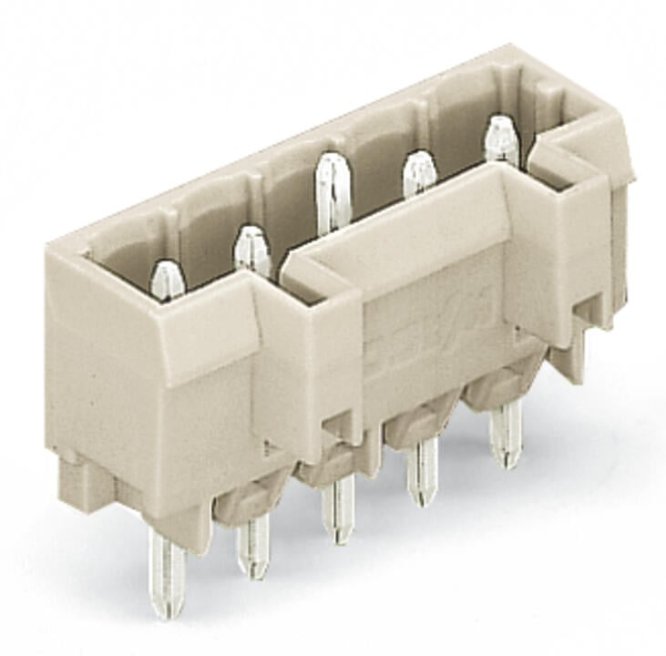 721-165/001-000 WAGO Conector macho THT; 5 polos; gris claro