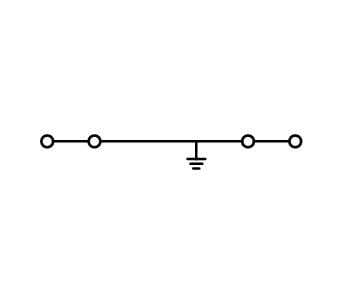 264-727/999-950 WAGO Mini-bornas de carril de 4 conductores; Verde-amarillo