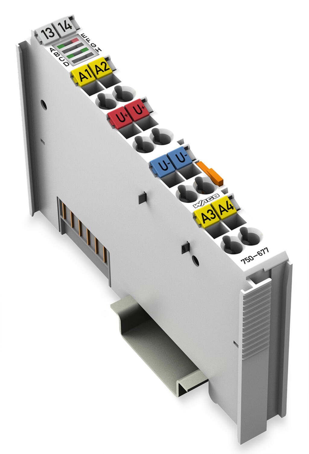 750-677 WAGO Modulo de 4 salidas de ancho de pulso; 24 V DC; 0,2 A; 20 kHz; ajustable