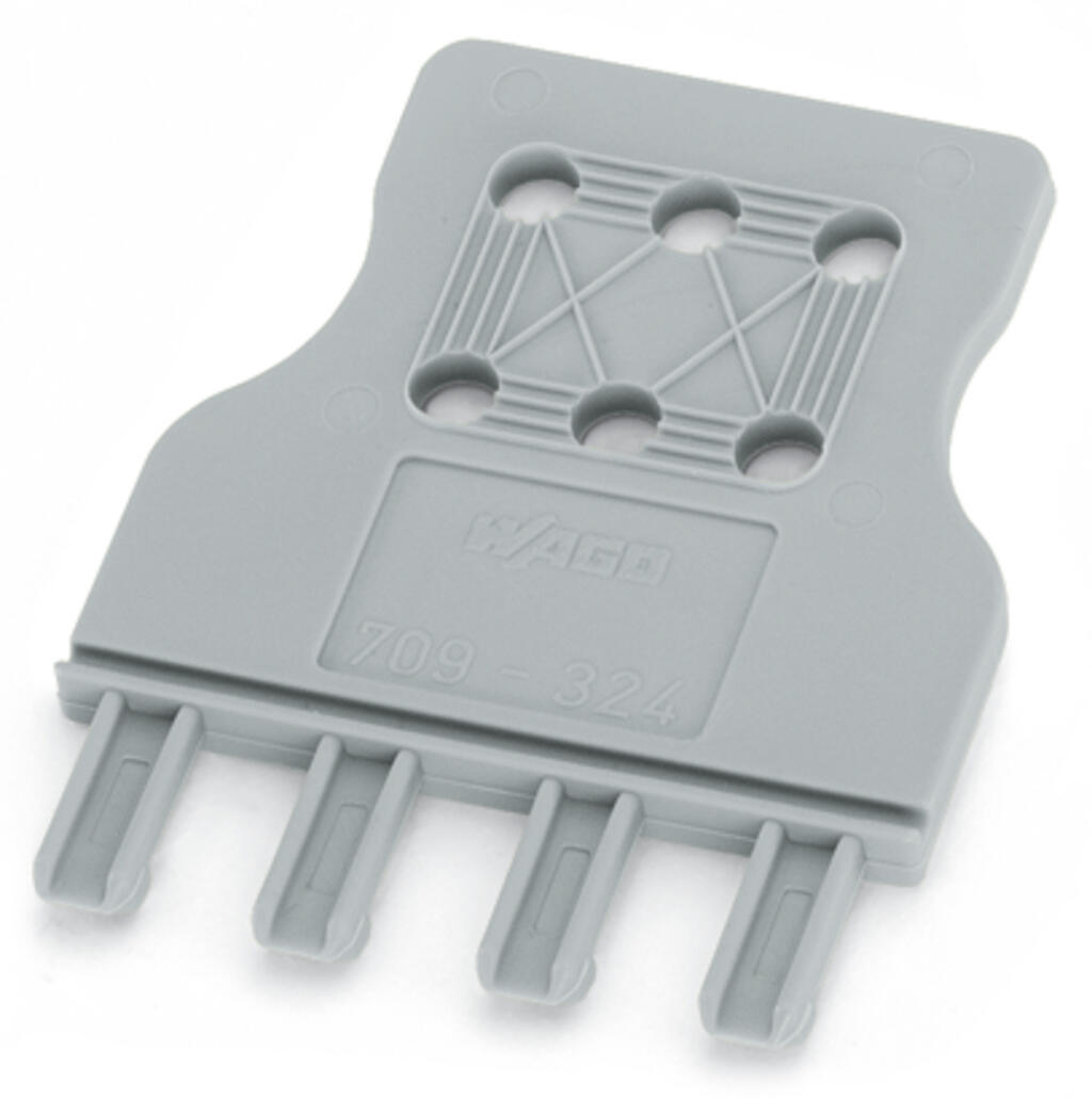 709-324 WAGO Placa anti-tirón; 4 polos; gris