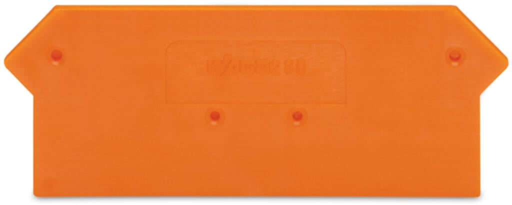 280-317 WAGO Placa final e intermedia; espesor 2,5 mm; Naranja