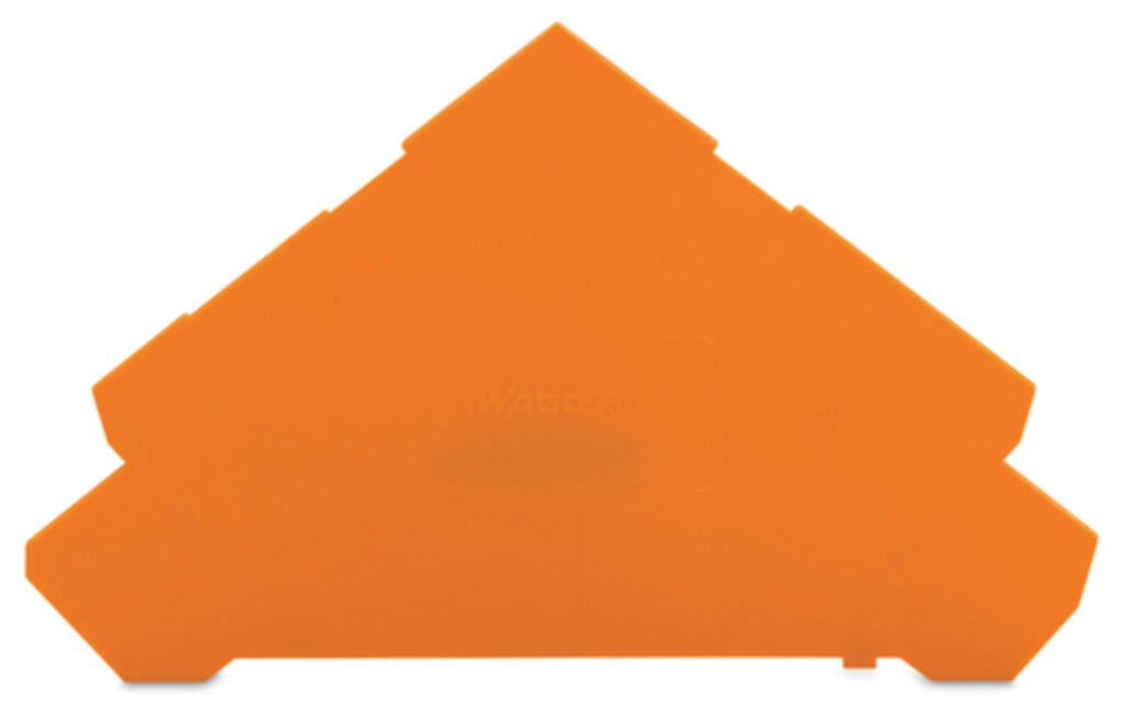 280-323 WAGO Placa final e intermedia; espesor 1 mm; para bornas de cuatro pisos; Naranja