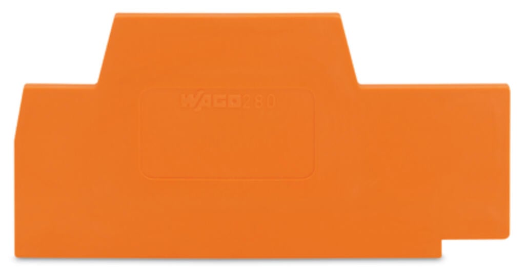280-343 WAGO Placa final e intermedia; espesor 2,5 mm; Naranja