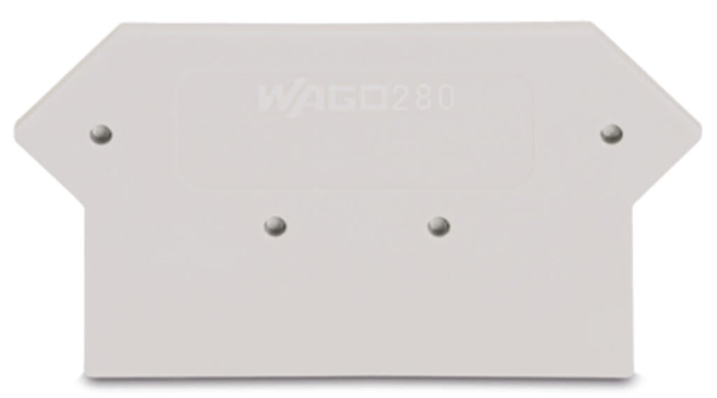 280-362 WAGO Placa final e intermedia; espesor 2,5 mm; Gris claro