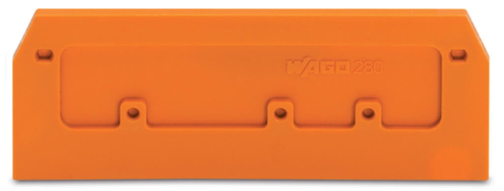 280-371 WAGO Placa final e intermedia; espesor 2,5 mm; Naranja