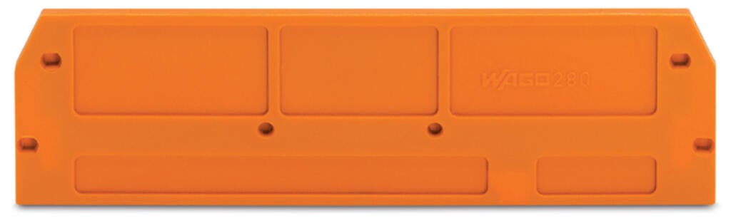 280-373 WAGO Placa final e intermedia; espesor 2,5 mm; Naranja