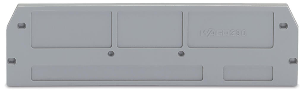 280-376 WAGO Placa final e intermedia; espesor 2,5 mm; Gris