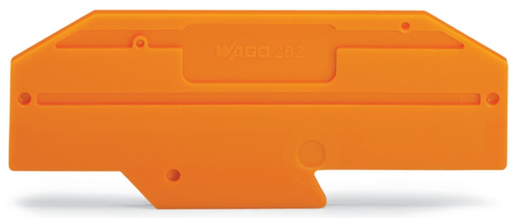 282-333 WAGO Placa final; espesor 2 mm; Naranja