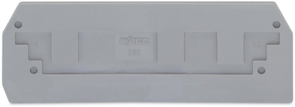 282-308 WAGO Placa final e intermedia; espesor 2,5 mm; Gris