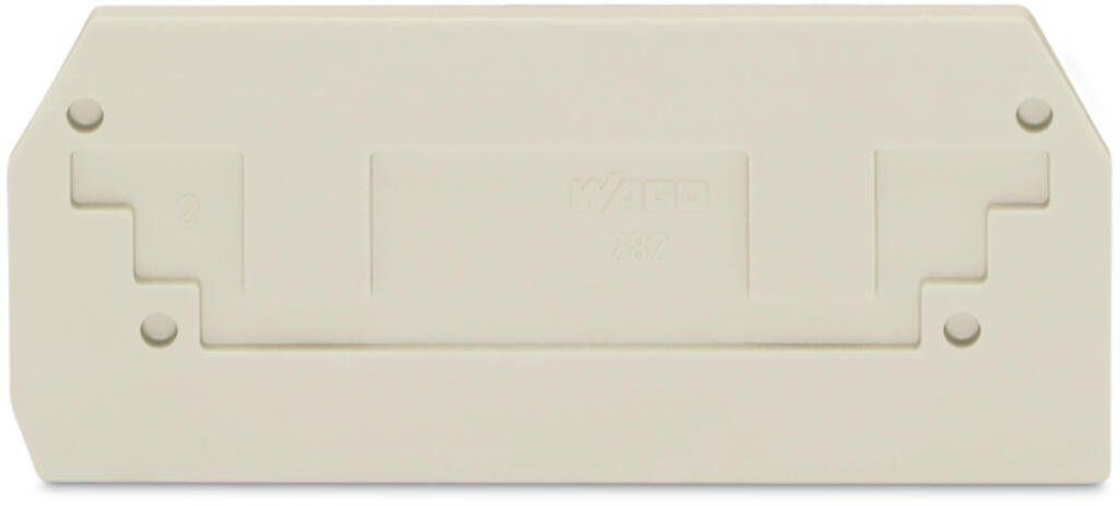 282-330 WAGO Placa final e intermedia; espesor 2,5 mm; Gris claro