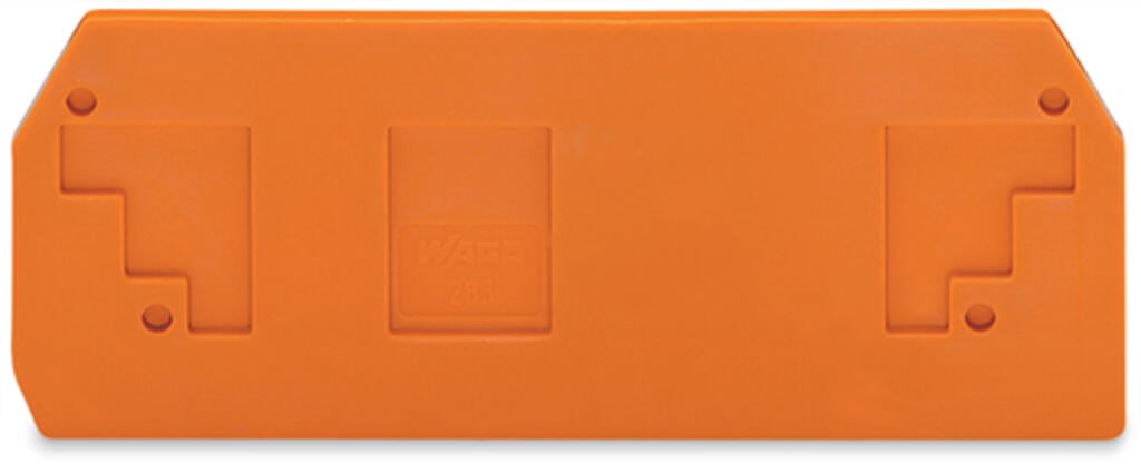 283-328 WAGO Placa final e intermedia; espesor 2,5 mm; naranja