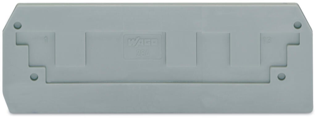 284-308 WAGO Placa final e intermedia; espesor 2,5 mm; Gris
