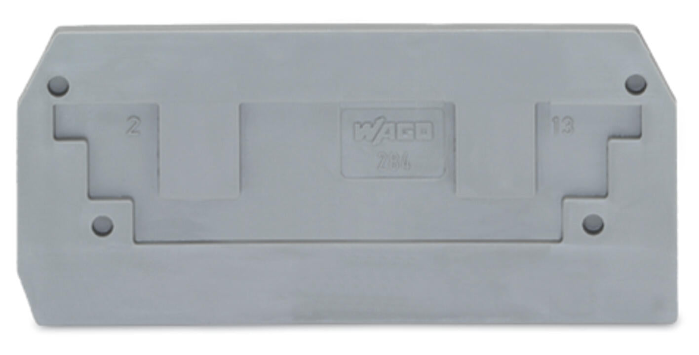 284-325 WAGO Placa final e intermedia; espesor 2,5 mm; gris