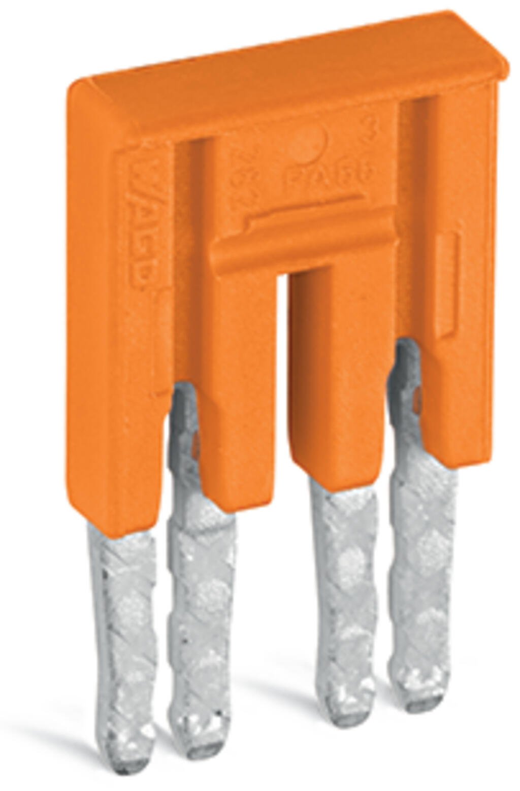 282-432 WAGO Puente; 2 polos; aislado; naranja