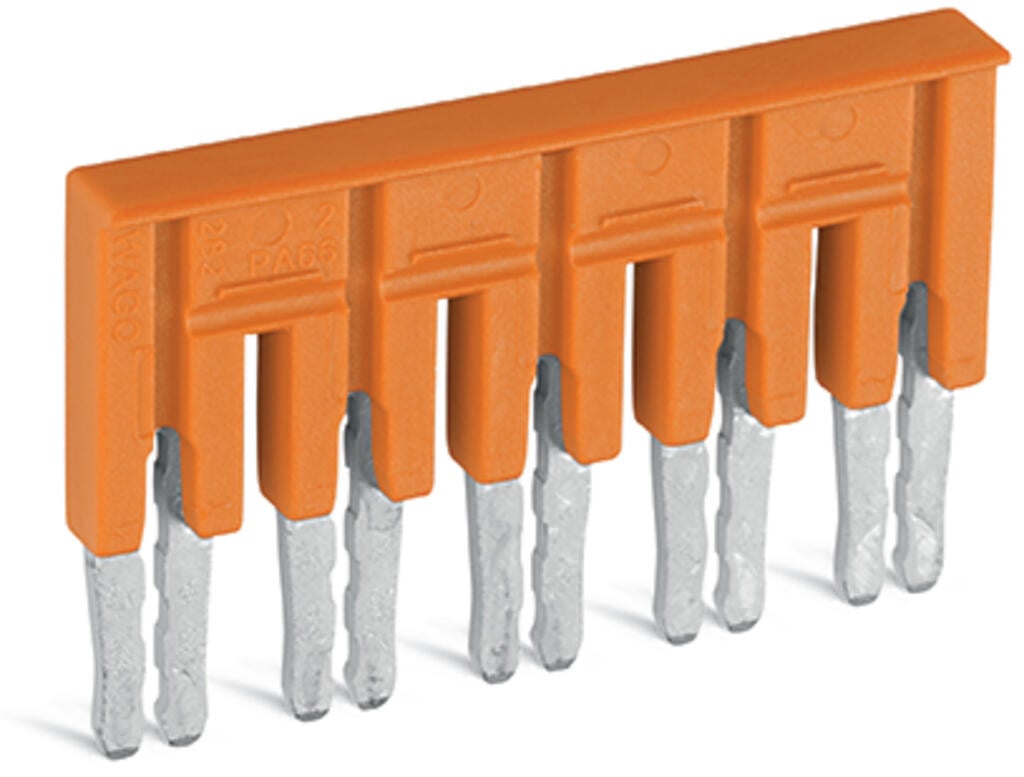 282-435 WAGO Puente; 5 polos; aislado; Naranja