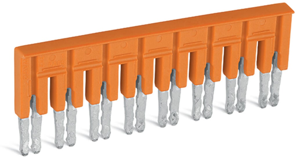282-438 WAGO Puente; 8 polos; aislado; Naranja