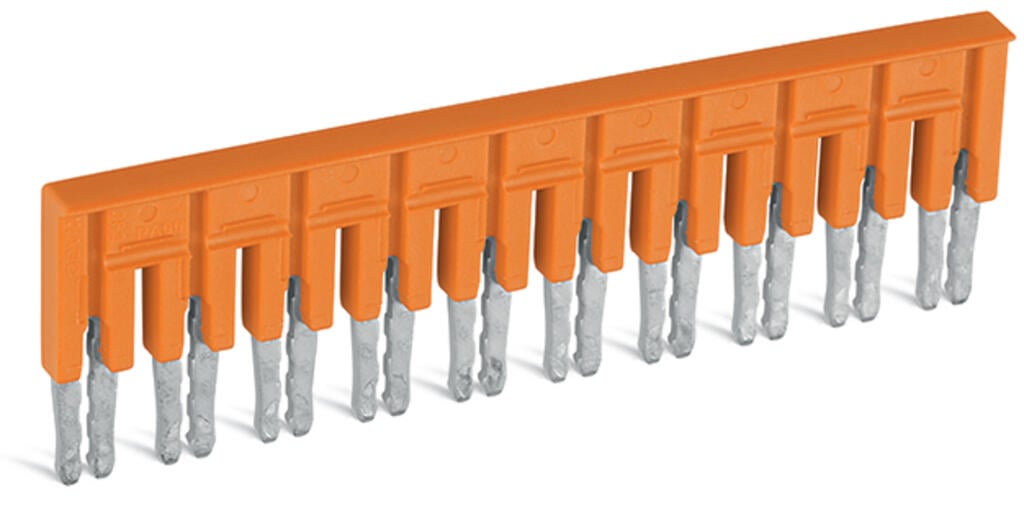 282-440 WAGO Puente; 10 polos; aislado; Naranja