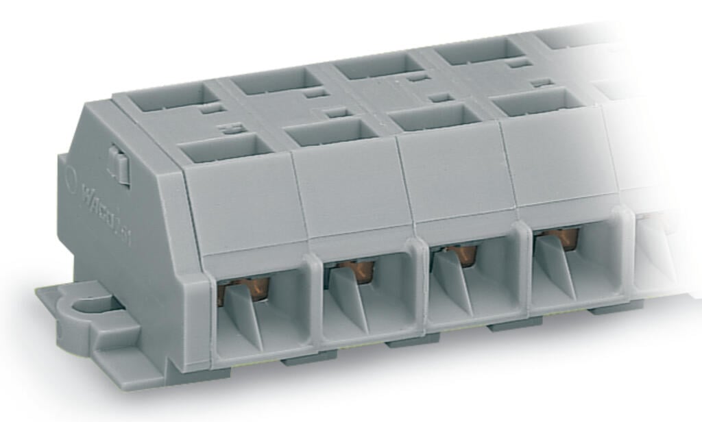 261-210 WAGO Regleta de bornas para 4 conductores; 10 polos; Gris