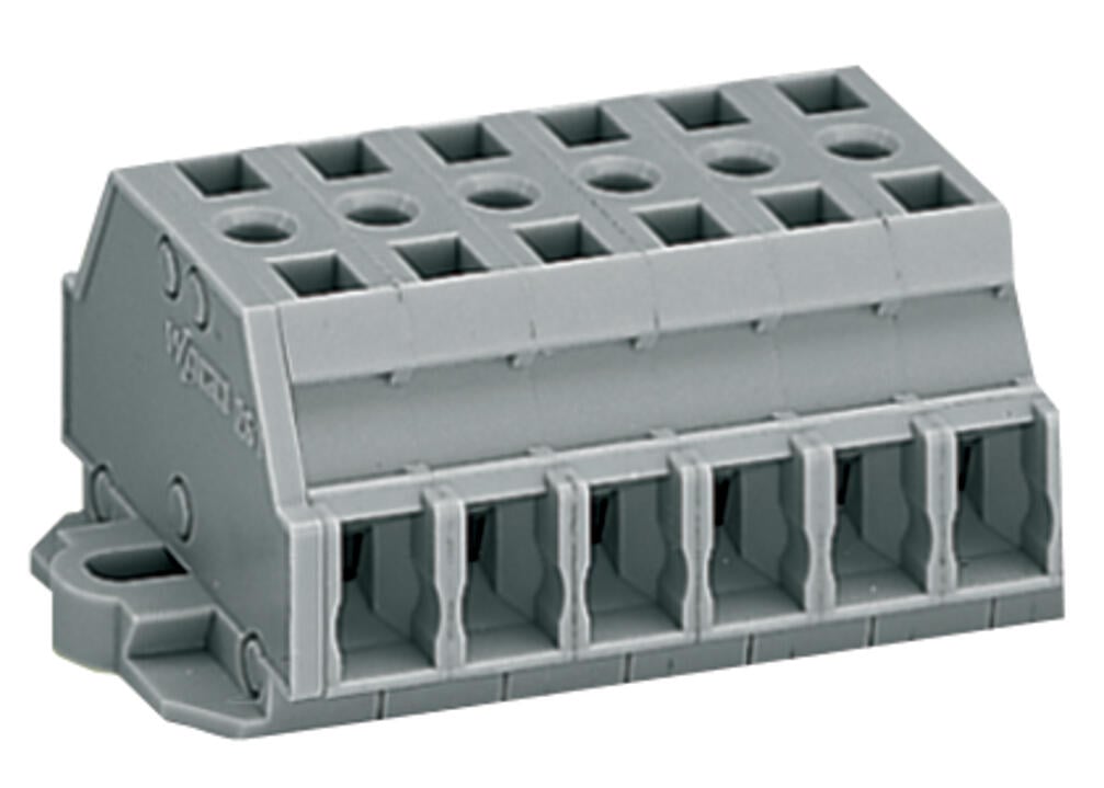 261-426 WAGO Regleta de bornas para 2 conductores; 6 polos; Gris