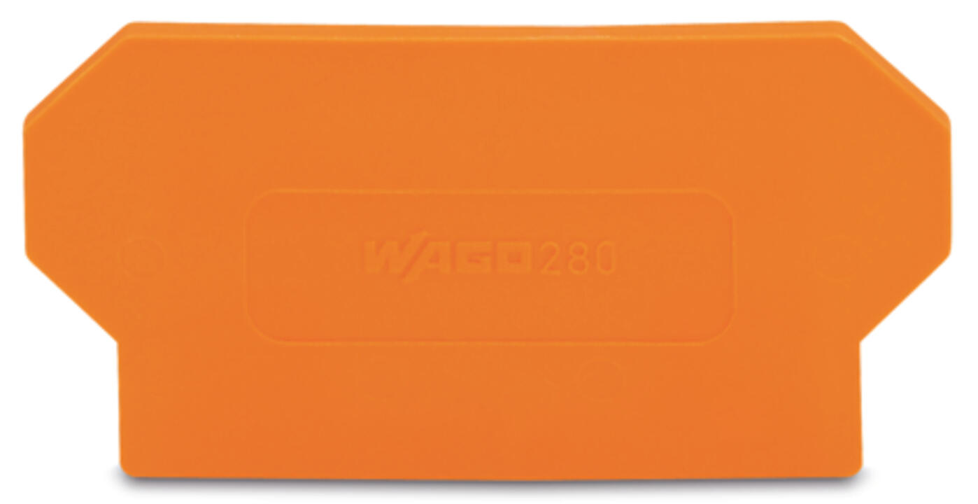 280-328 WAGO Separador; espesor 2 mm; sobresaliente; Naranja