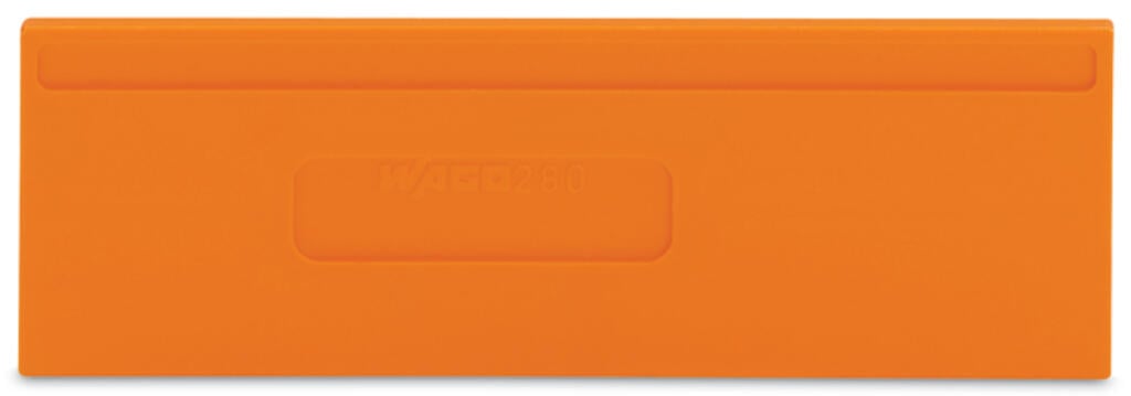 280-335 WAGO Separador; espesor 2 mm; sobresaliente; Naranja