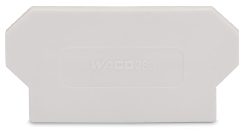 280-363 WAGO Separador; espesor 2 mm; sobresaliente; Gris claro