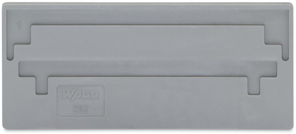 282-326 WAGO Separador; espesor 2 mm; sobresaliente; Gris