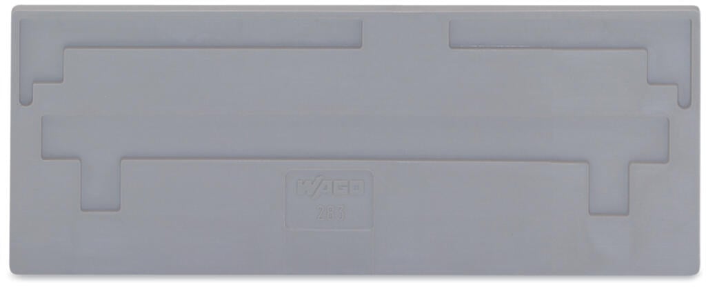 283-326 WAGO Separador; espesor 2 mm; sobresaliente; Gris