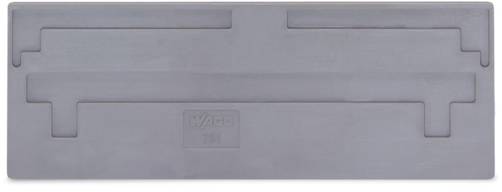 283-355 WAGO Separador; espesor 2 mm; sobresaliente; gris claro