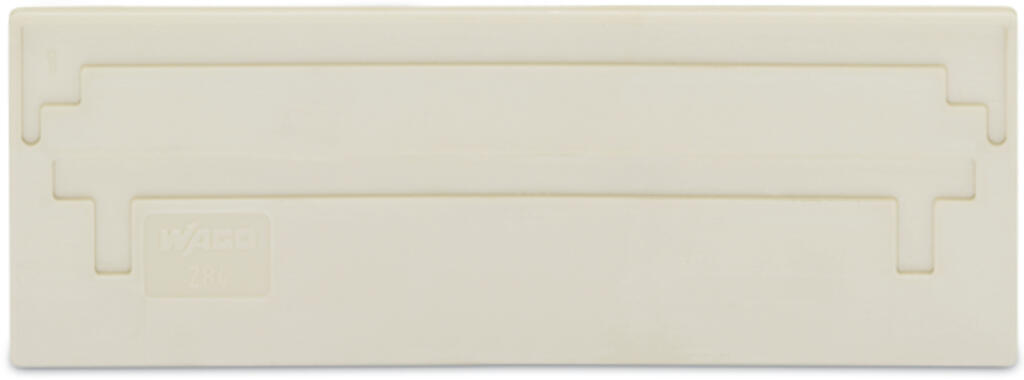 284-342 WAGO Separador; espesor 2 mm; sobresaliente; Gris claro