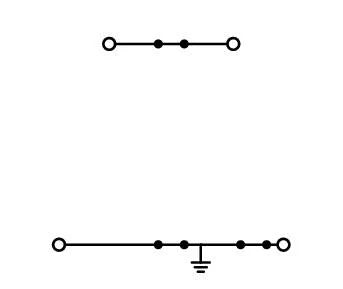 2002-2217 WAGO Borna de doble piso; Borna de tierra/paso; 2,5 mm²; PE/N; Apropiado para aplicaciones Ex e II; sin porta-etiquetas; para carril DIN 35 x 15 y 35 x 7,5; Push-in CAGE CLAMP®; 2,50 mm²; gris