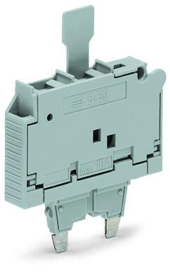 2006-921/1000-542 WAGO portafusibles; con lengüeta; para fusible tipo G 5 x 30 mm; con indicación; 30 - 65 V; Ancho 7,4 mm; gris