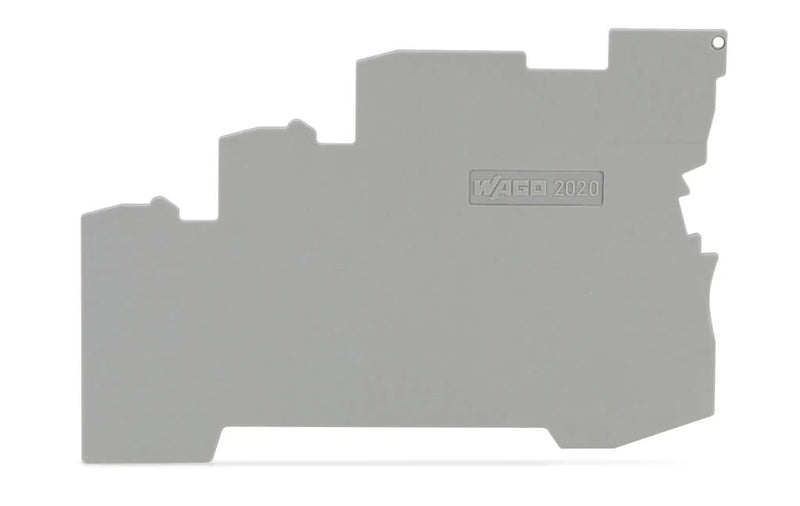 2020-5391 WAGO Placa final e intermedia; espesor 1 mm; para bornas de 3 conductores; gris