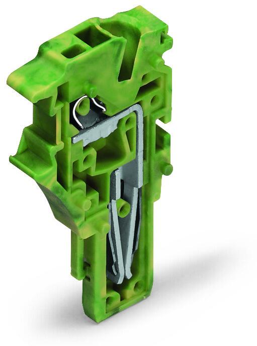 2022-177 WAGO Módulo central, hembras de 1 conductor; Push-in CAGE CLAMP®; 4 mm²; Paso 5,2 mm; 1 polo; 4,00 mm²; verde-amarillo