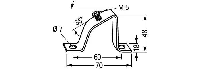 210-148 WAGO Estribo de montaje inclinado; sin tornillo; plateado