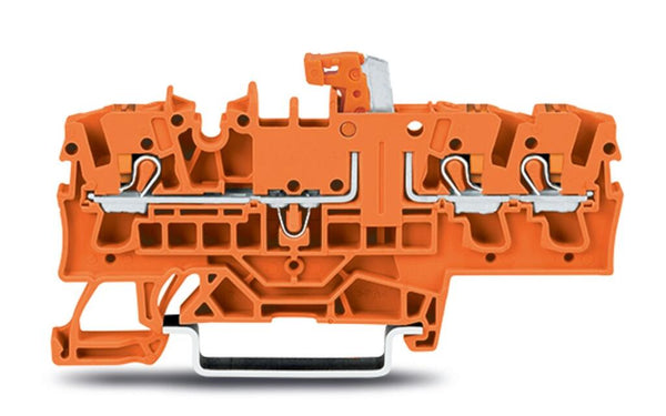 2202-1772 WAGO Borna seccionable 3 conductores; Naranja