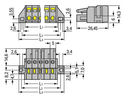 231-107/031-000 WAGO Conector hembra para 1 conductor