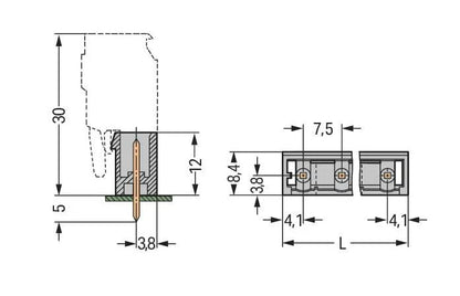 231-263/001-000 WAGO Conector macho THT