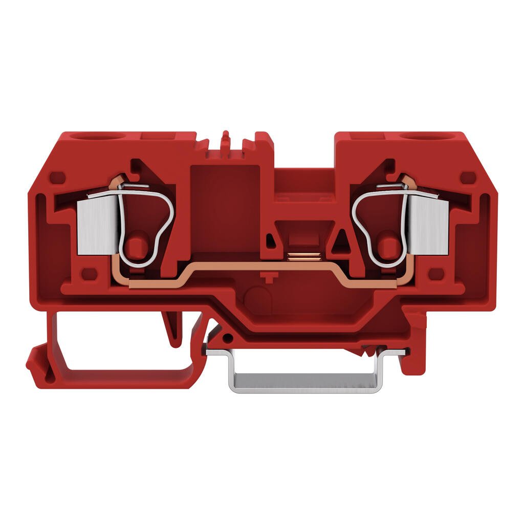 284-903 WAGO Borna de paso para 2 conductores; para carril DIN 35 x 15 y 35 x 7,5; Rojo